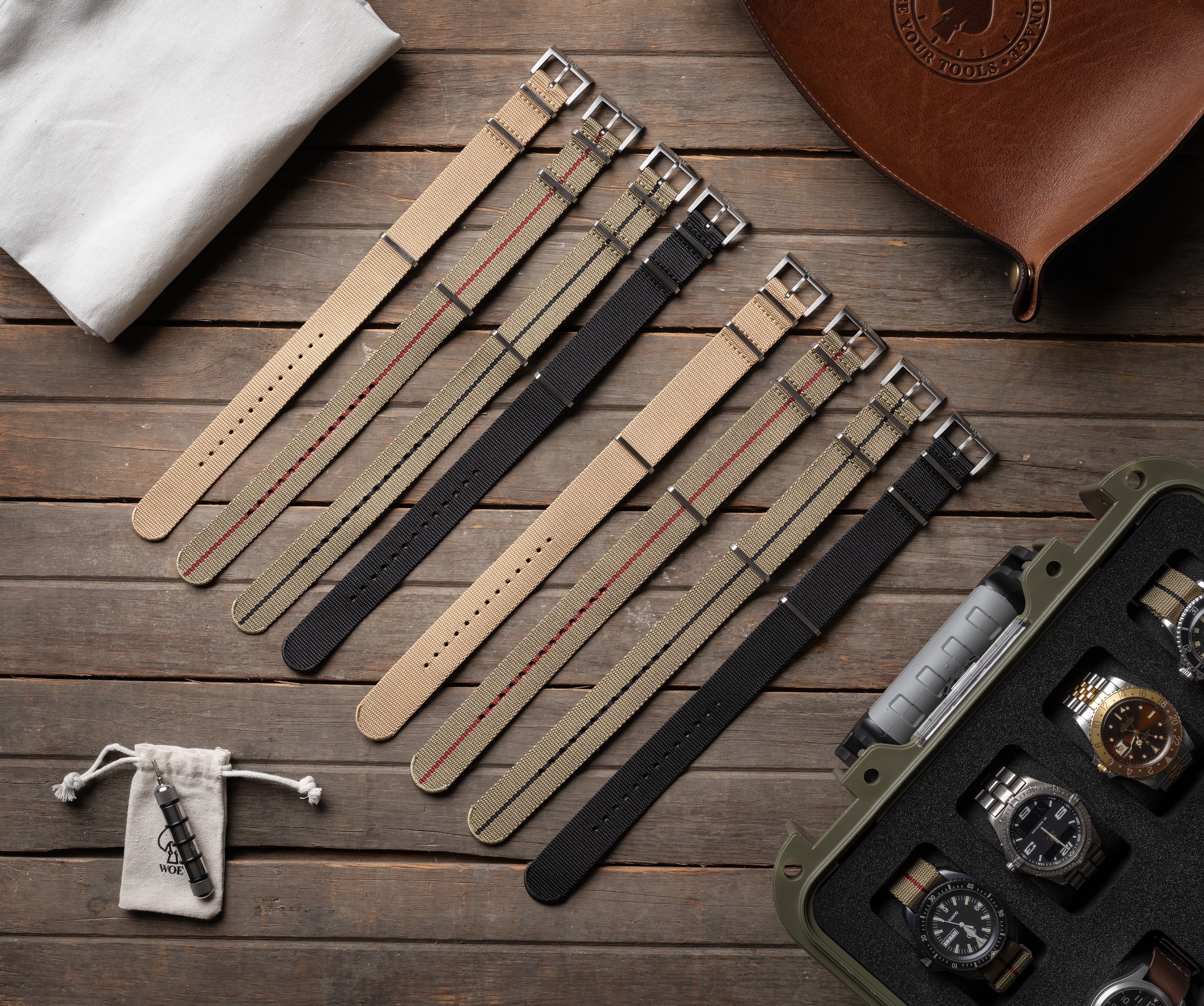 Five Eye Nylon Watch Strap - Stripe - Image 4