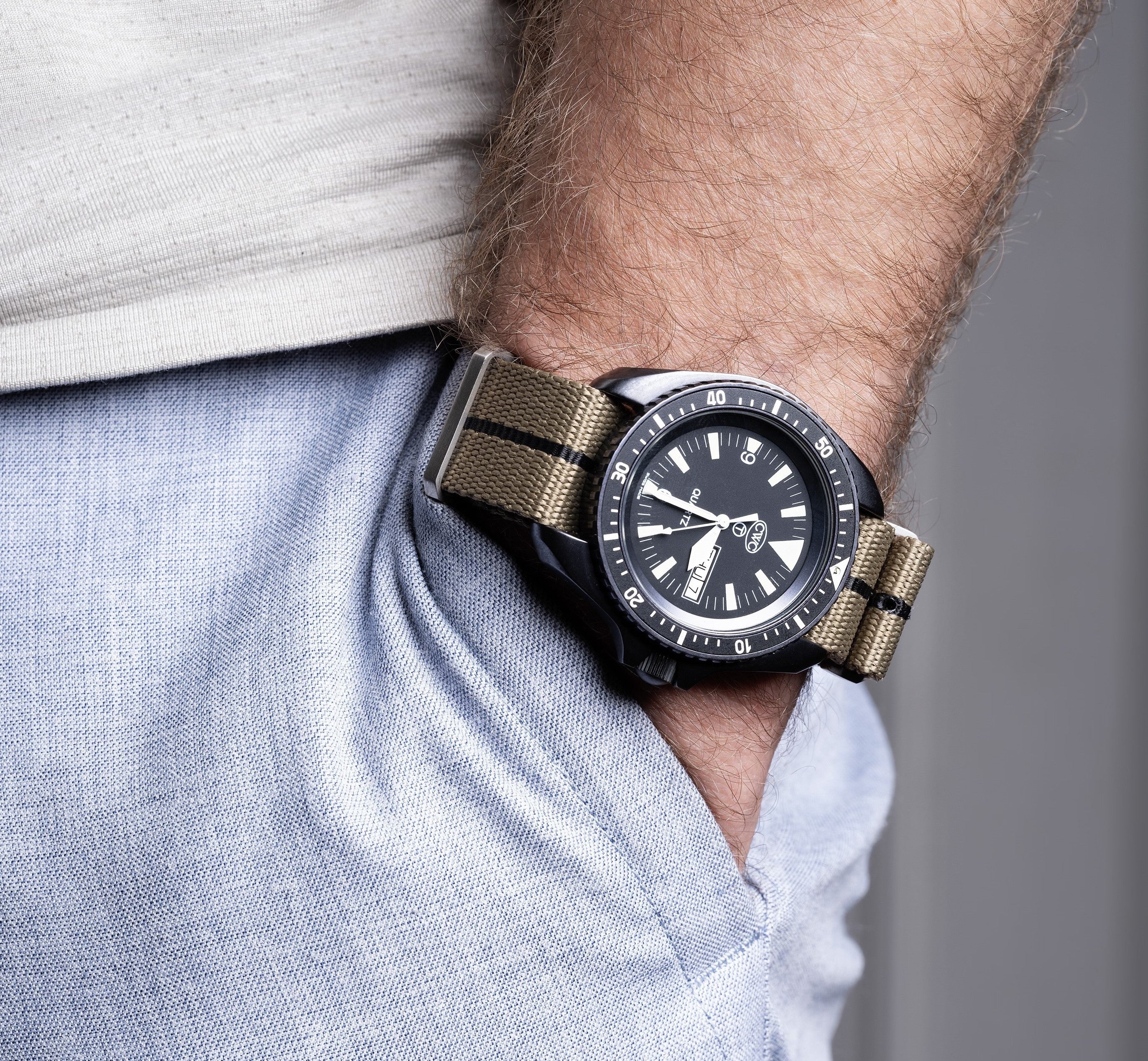 Five Eye Nylon Watch Strap - Stripe - Image 5