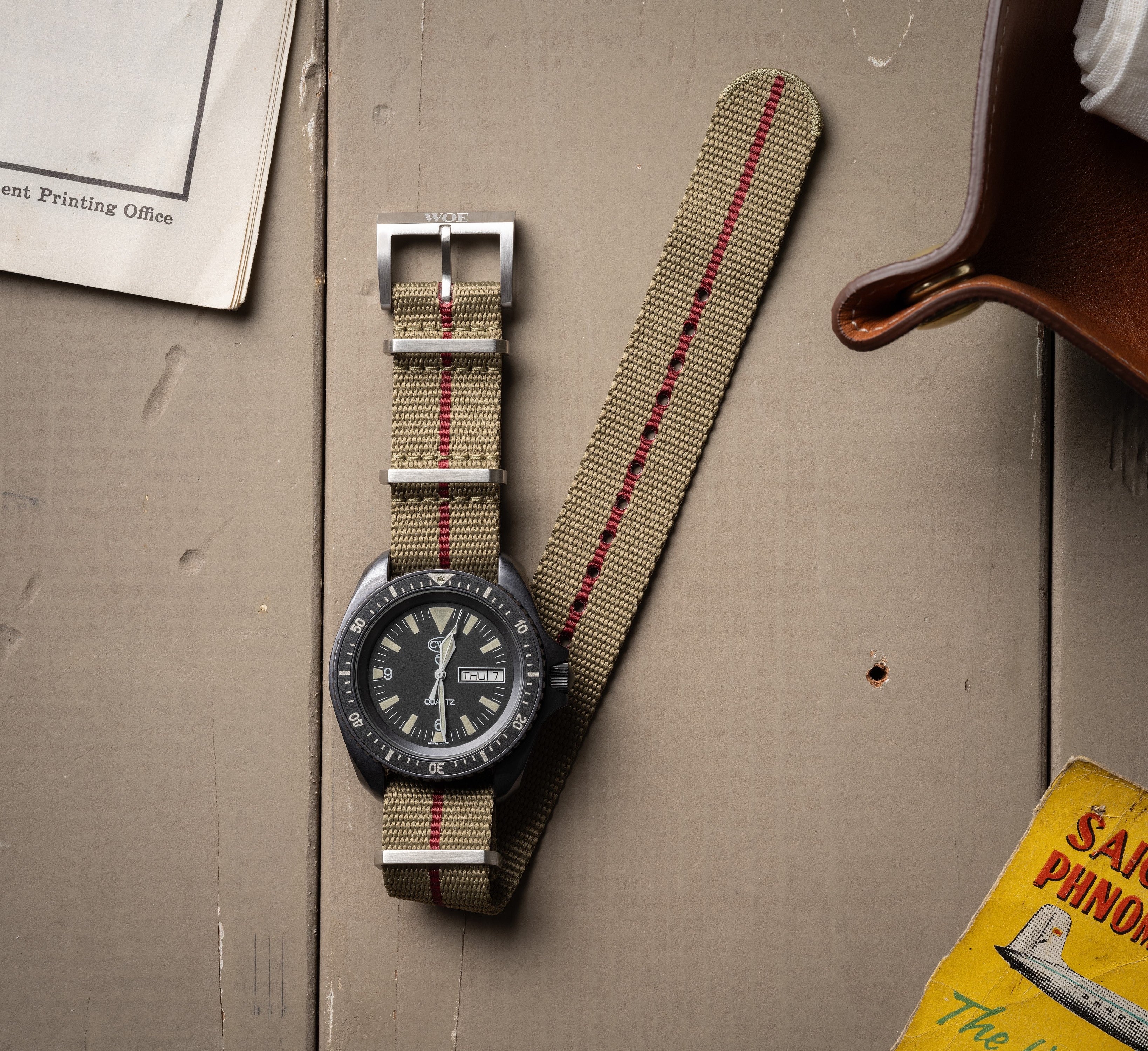 Five Eye Nylon Watch Strap - Stripe - Image 8