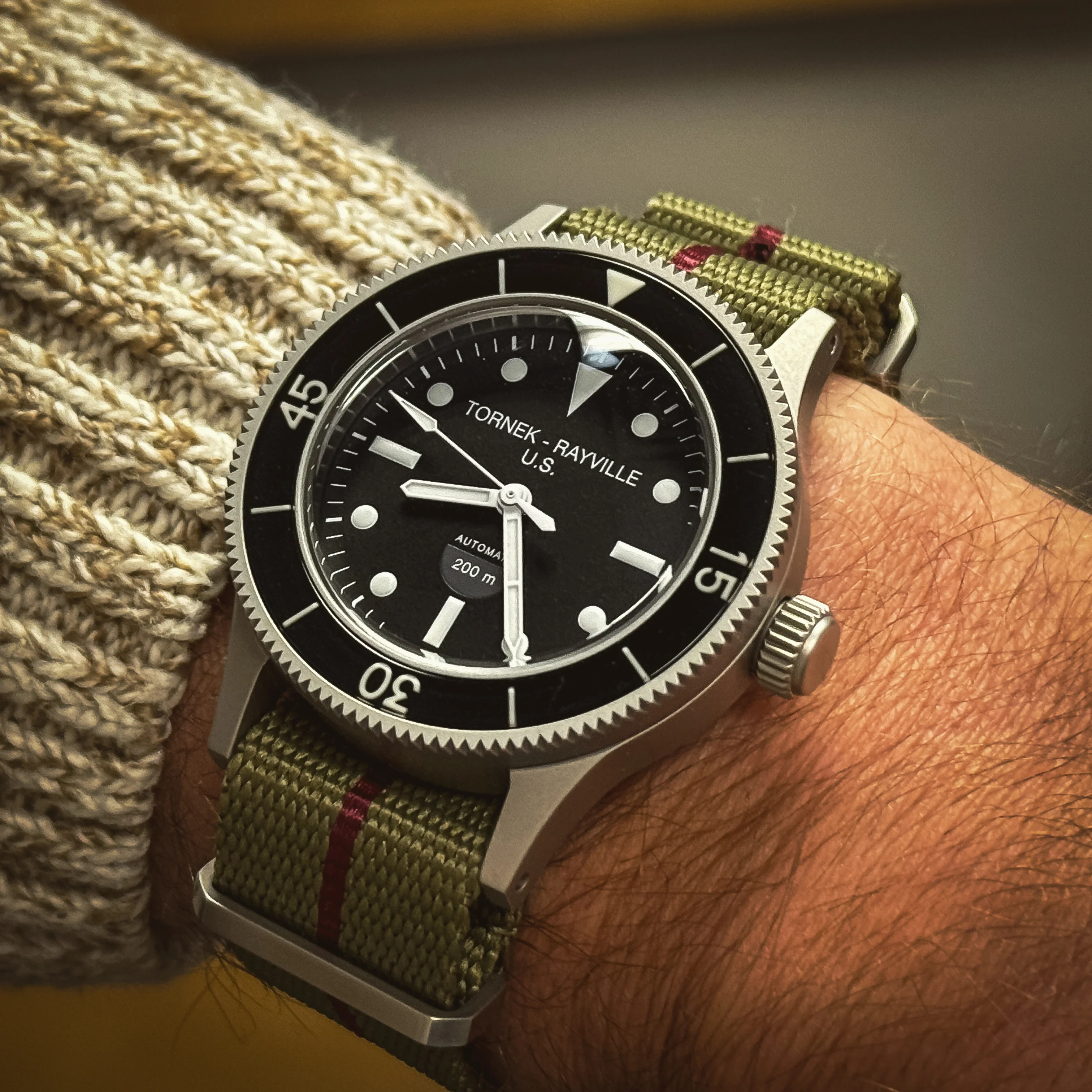 Five Eye Nylon Watch Strap - Stripe - Image 9